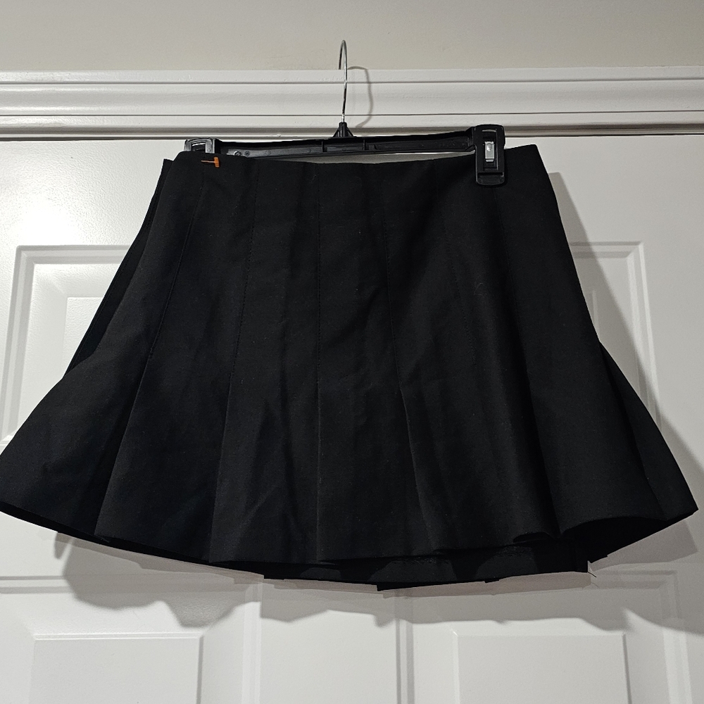ZARA Black Mini Skirt Dark Academia Goth Grunge Size Small
